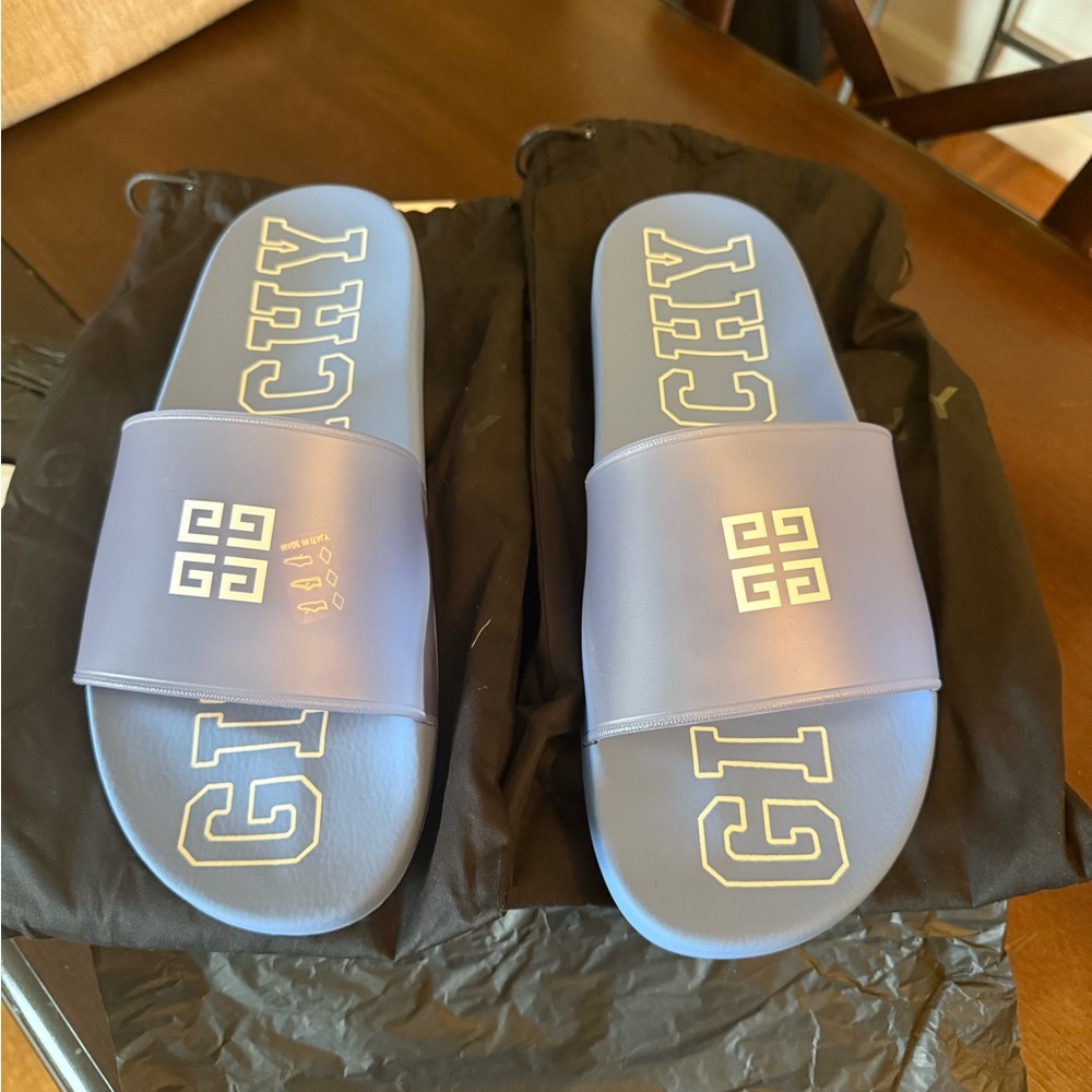 Givenchy Light Blue Slide Sandals